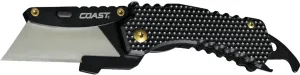 Coast DX126 1.2 In. Stainless Steel Razor Blade Pocket Knife with DOUBLE LOCK and Nylon Handle