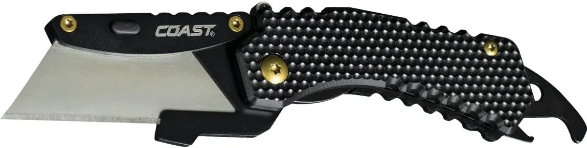 Coast DX126 1.2 In. Stainless Steel Razor Blade Pocket Knife with DOUBLE LOCK and Nylon Handle