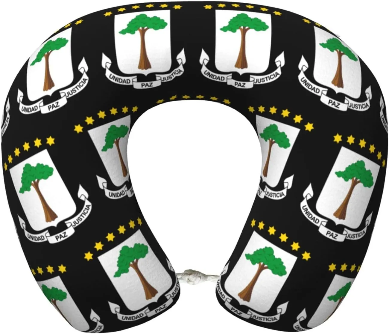 Coat of arms of Equatorial Guinea Neck Pillow Memory Foam U-Shaped Travel Neck Pillow for Airplanes Car Home