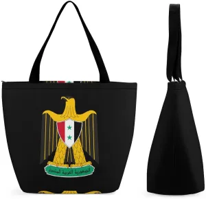Coat of Arms of The United Arab Republic Personalized Shoulder Bag for Women Casual Handbags Shopping Bags Tote Bag for Work Travel