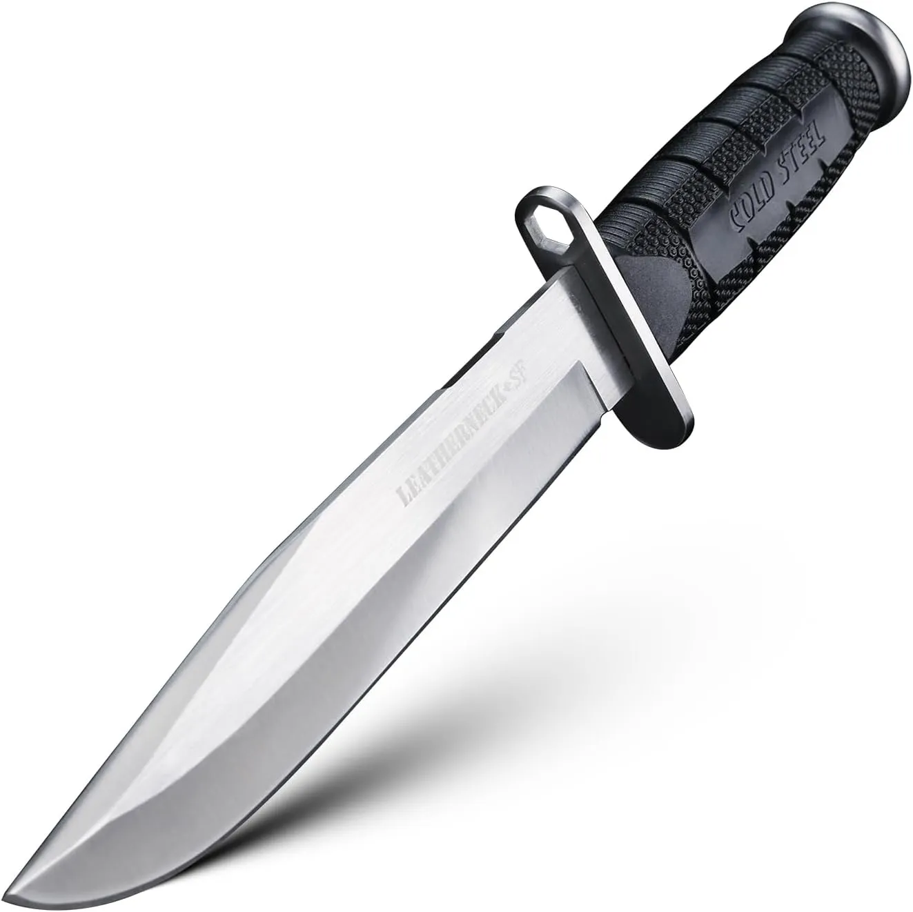 Cold Steel 8" High-Carbon Steel Clip Point Fixed Blade EDC Tactical Hunting Utility Knife, 5" Ergonomic Handle, Weather-Resistant Secure-Ex Sheath
