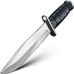 Cold Steel 8" High-Carbon Steel Clip Point Fixed Blade EDC Tactical Hunting Utility Knife, 5" Ergonomic Handle, Weather-Resistant Secure-Ex Sheath