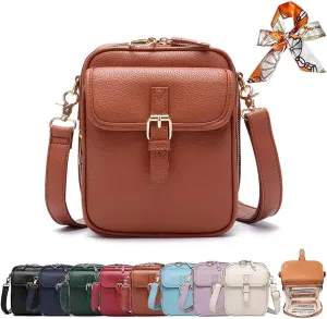 Collaboraten1 Crossbody Leather Bag,2025 New Crossbody Leather Bag with built in wallet, Anti-Theft Retro Design