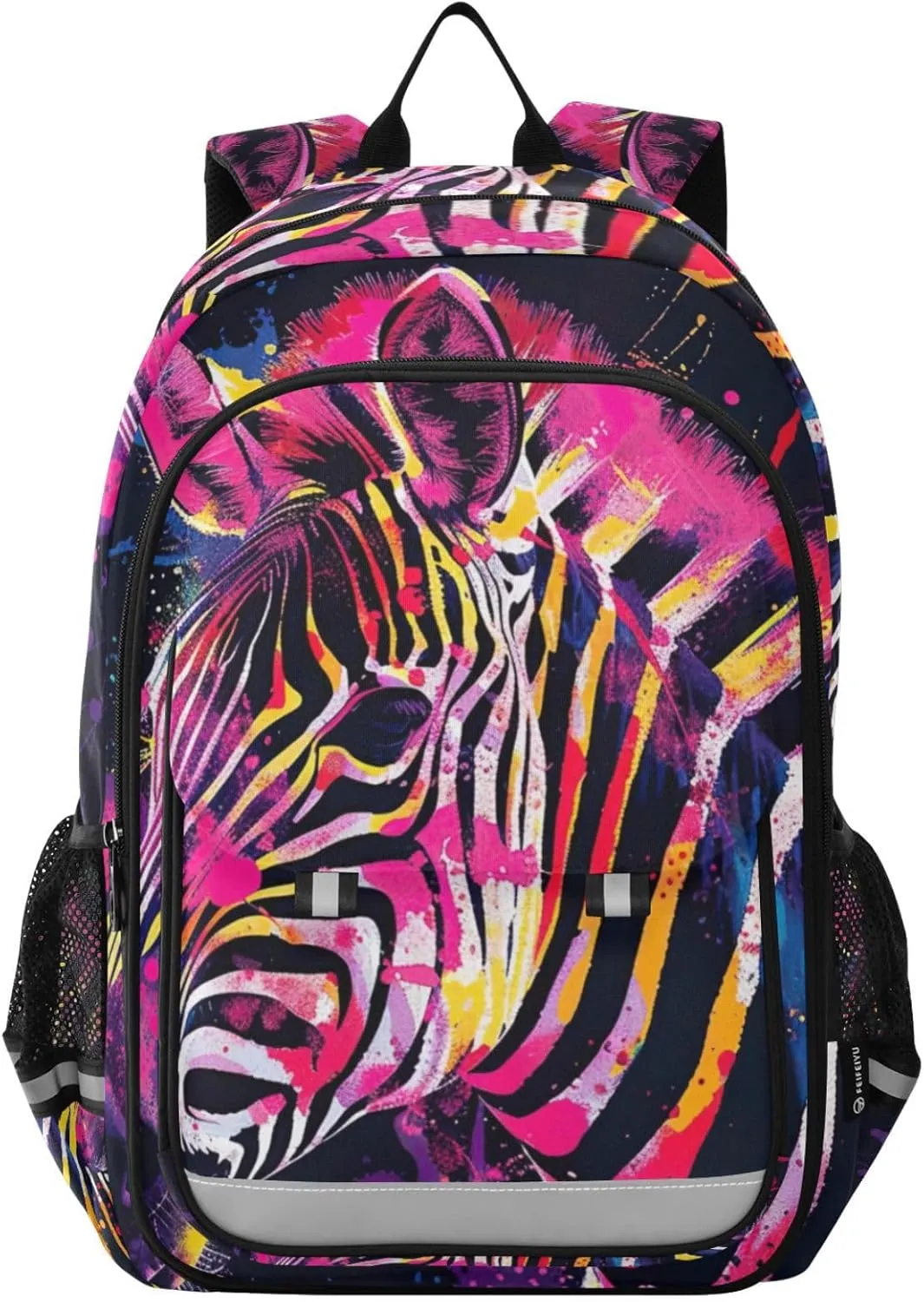 Color Zebra Print Backpack for Boys Middle-School Elementary Bookbags 20325168