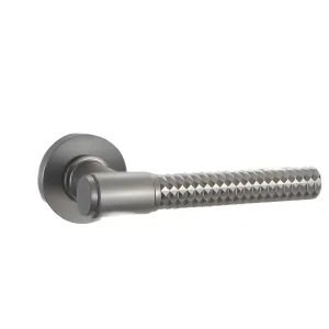 Contemporary Passage & Privacy Door Handles - Lockable Design in Black and Silver Grey