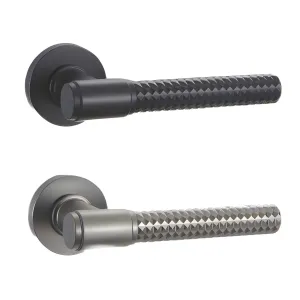 Contemporary Passage & Privacy Door Handles - Lockable Design in Black and Silver