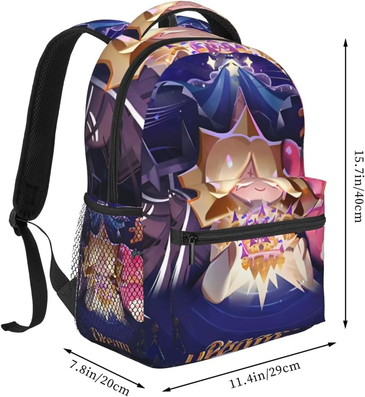 Cookie Run Kingdom Shadow Milk Cookie Fashion Backpack, Travel, School, Computer Bag