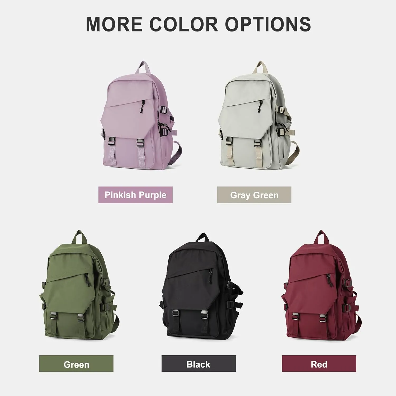 coowoz College Backpack Waterproof Black College Bags For Women Lightweight Travel Rucksack Casual Daypack Laptop Backpacks For Men Women(Pink Purple)