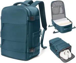 coowoz Travel Backpack Carry On for Women Man Gym Backpack with Laptop Compartment Mochila de Viaje Teacher Personal Item Backpack Airplane Accessories Must Haves Peacock Blue Small