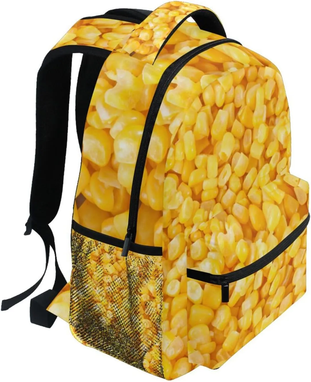 Corn Kernels Pattern Boys Girls Kids School Backpacks Bookbag, School Bag Travel Backpack Daypack