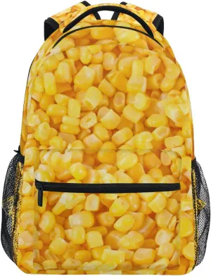 Corn Kernels Pattern Boys Girls Kids School Backpacks Bookbag, School Bag Travel Backpack Daypack