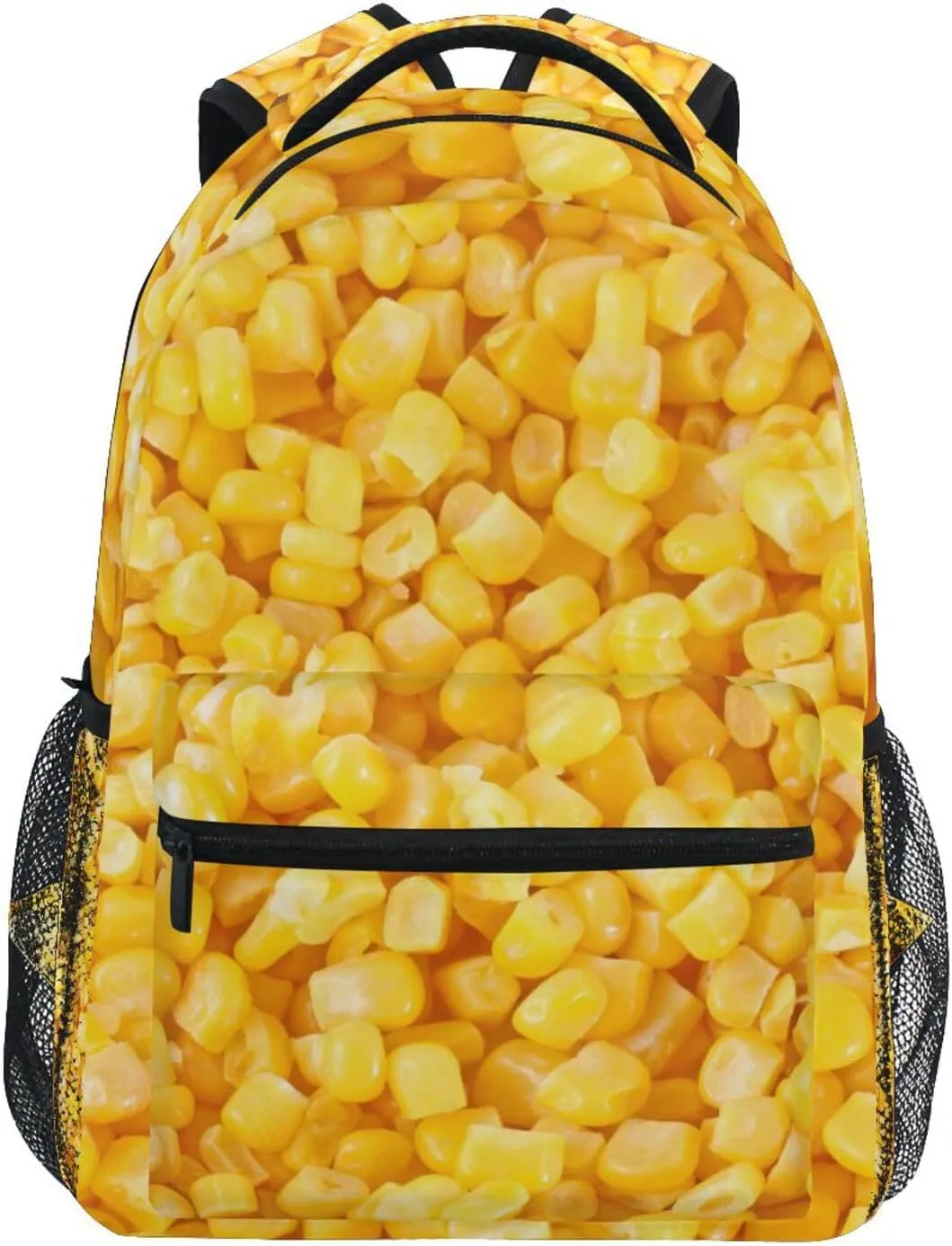 Corn Kernels Pattern Boys Girls Kids School Backpacks Bookbag, School Bag Travel Backpack Daypack