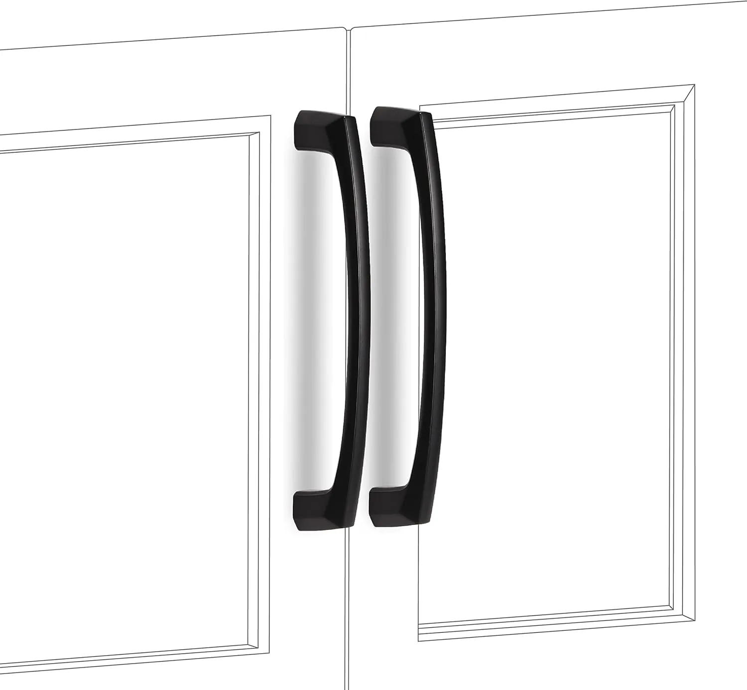 COTYKILEY 10 Pack 5 Inch(128mm) Matte Black Kitchen Cabinet Handles Cabinet Pulls Cabinet Door Handles Kitchen Cabinet Hardware Cupboard Drawer Pulls Dresser Handles