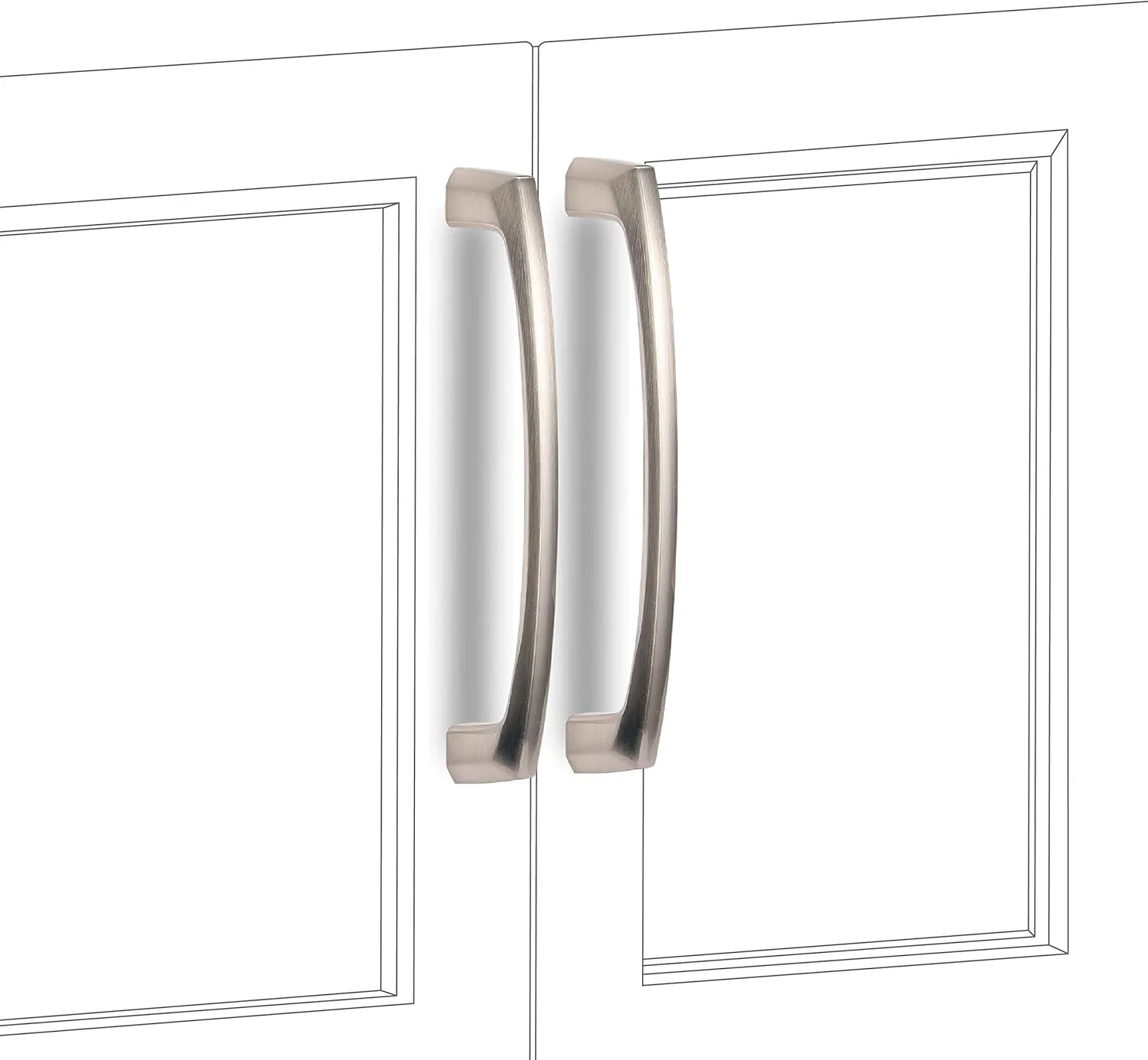 COTYKILEY 10 Pack 5Inch(128mm) Brushed Satin Nickel Kitchen Cabinet Handles Silver Cabinet Pulls Cabinet Door Handles Kitchen Cabinet Hardware Cupboard Drawer Pulls Dresser Handles
