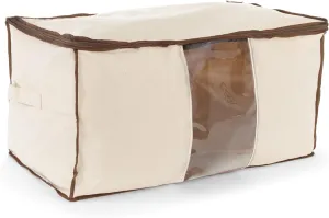 Covermates Keepsakes – Canvas Storage Bag - Premium Canvas - Carrying Handles -Dual Zipper Pulls - Indoor Storage, Natural