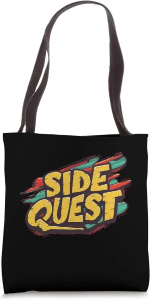 Creative Side Quest Emblem for a Fun Adventure Tote Bag