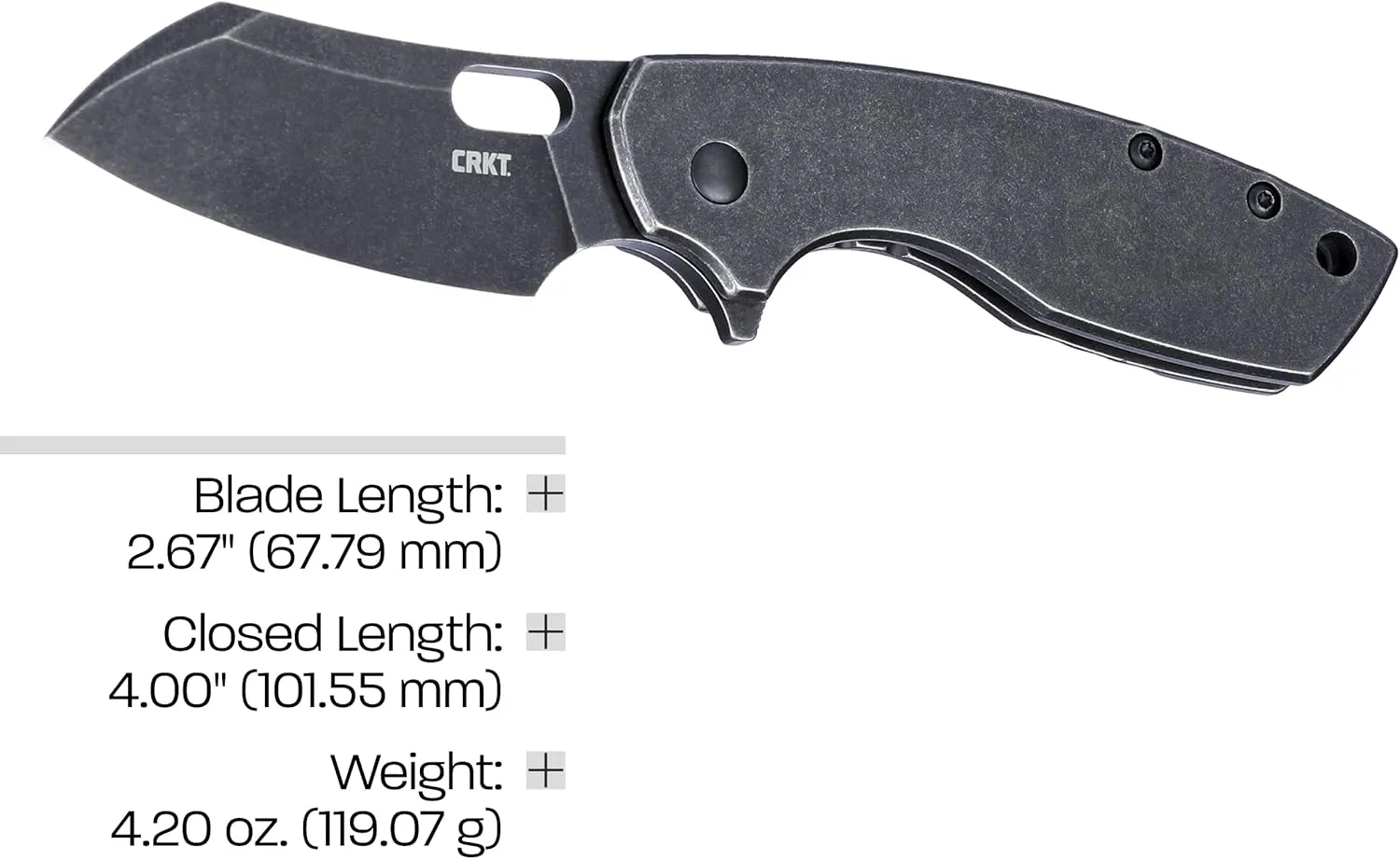 CRKT Pilar II Large EDC Folding Pocket Knife: Everyday Carry, Black Blade, Flipper Open, Frame Lock, Stainless Steel Handle, Reversible Pocket Clip 5315KS