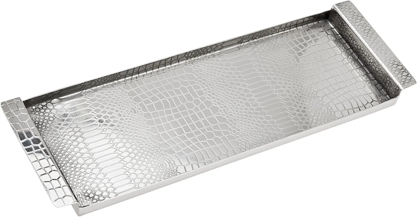 Croco Tray W/ Handles 13x5
