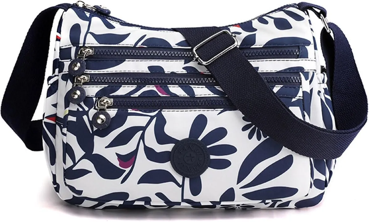 Crossbody Bag for Women Multi Pocket Shoulder Bag Messenger Bag Casual Nylon Purse Handbag