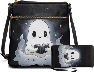 Crossbody Purses 2Pcs, Fashion Crossbody Messenger Bags with a Small Wallet Portable Easy to Carry for Work Travel