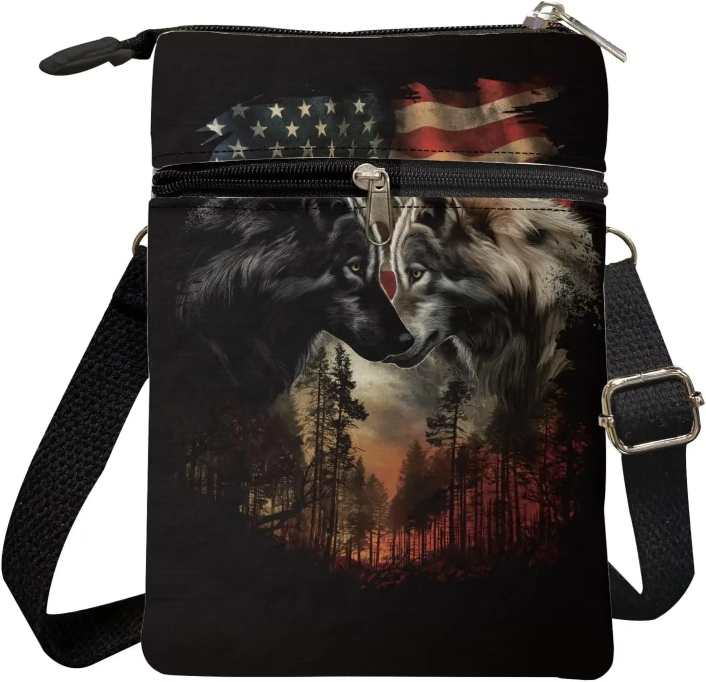 Crossbody Sling Bag for Women Cellphone Storage Purse Multi Pockets Messenger Bag