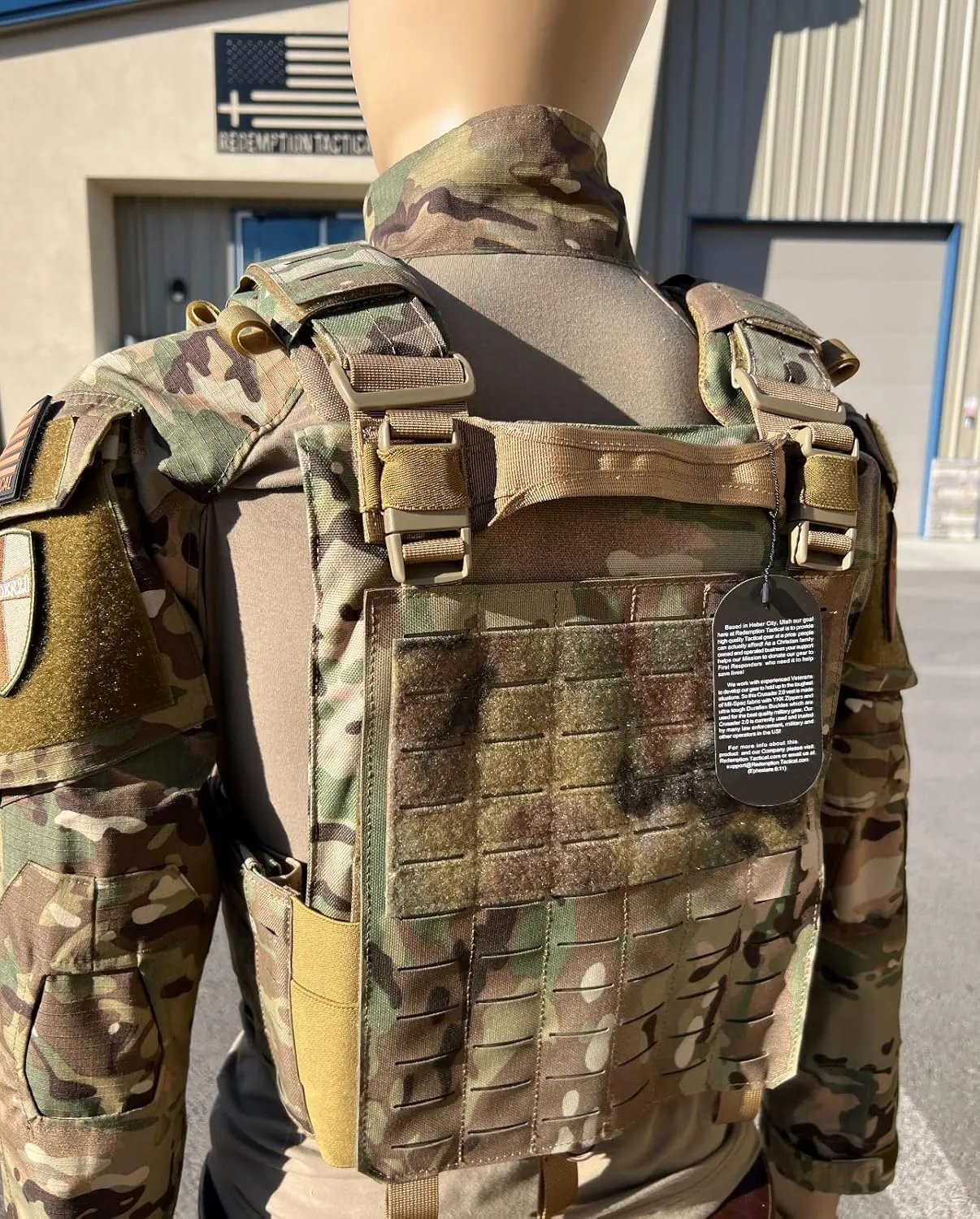 Crusader 2.0 Tactical Molle Quick Release Buckles Vest with Side Cummerbund Pouches and Triple mag Pouch