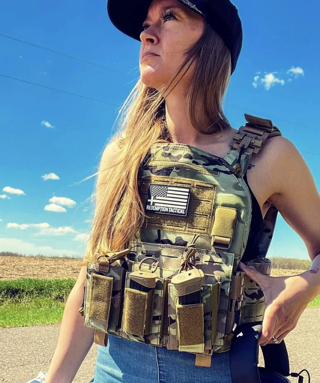Crusader 2.0 Tactical Molle Quick Release Buckles Vest with Side Cummerbund Pouches and Triple mag Pouch