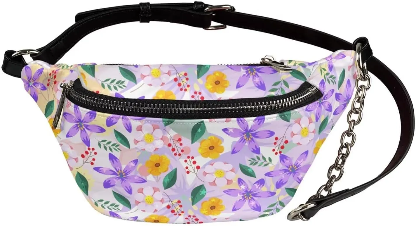Crushed Flower Shoulder Bag Travel Lightweight PU Shoulder Pouch Bag Stylish and Versatile Cell Phone Purses Travel Pouch for Travel Running Hiking Workouts Sports