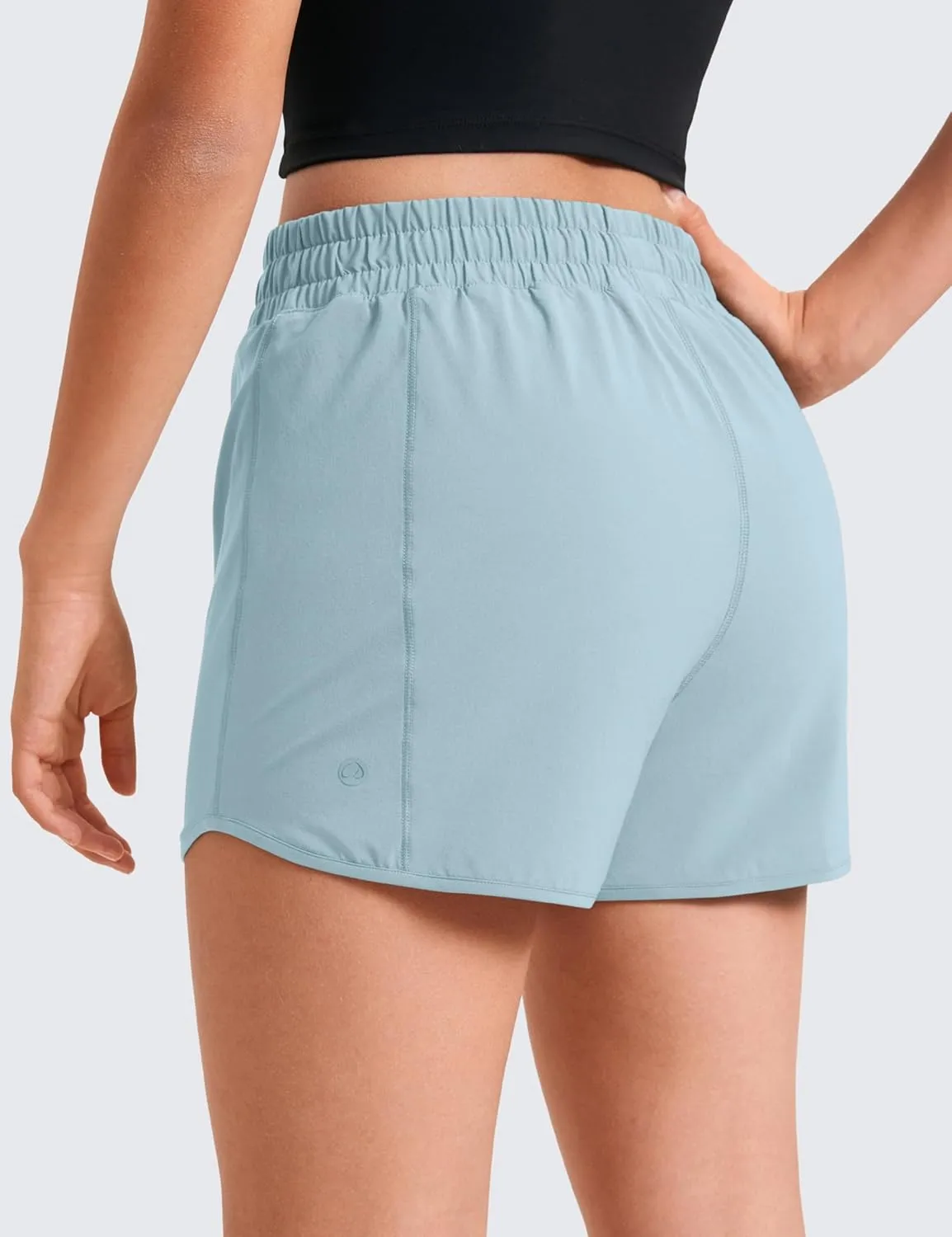 CRZ YOGA Girls Athletic Shorts with Zipper Pocket for Teens Kids Running Workout Casual Tennis Soccer Lightweight Liner