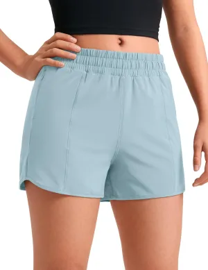 CRZ YOGA Girls Athletic Shorts with Zipper Pocket for Teens Kids Running Workout Casual Tennis Soccer Lightweight Liner