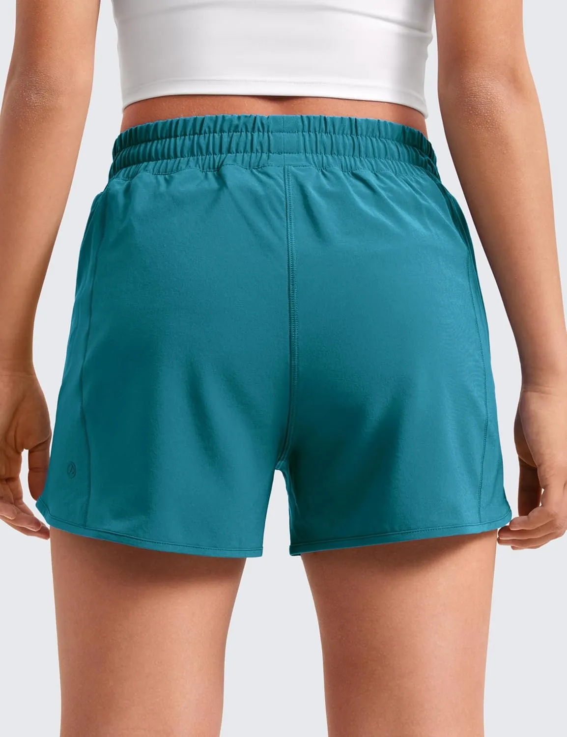 CRZ YOGA Girls Athletic Shorts with Zipper Pocket for Teens Kids Running Workout Casual Tennis Soccer Lightweight Liner