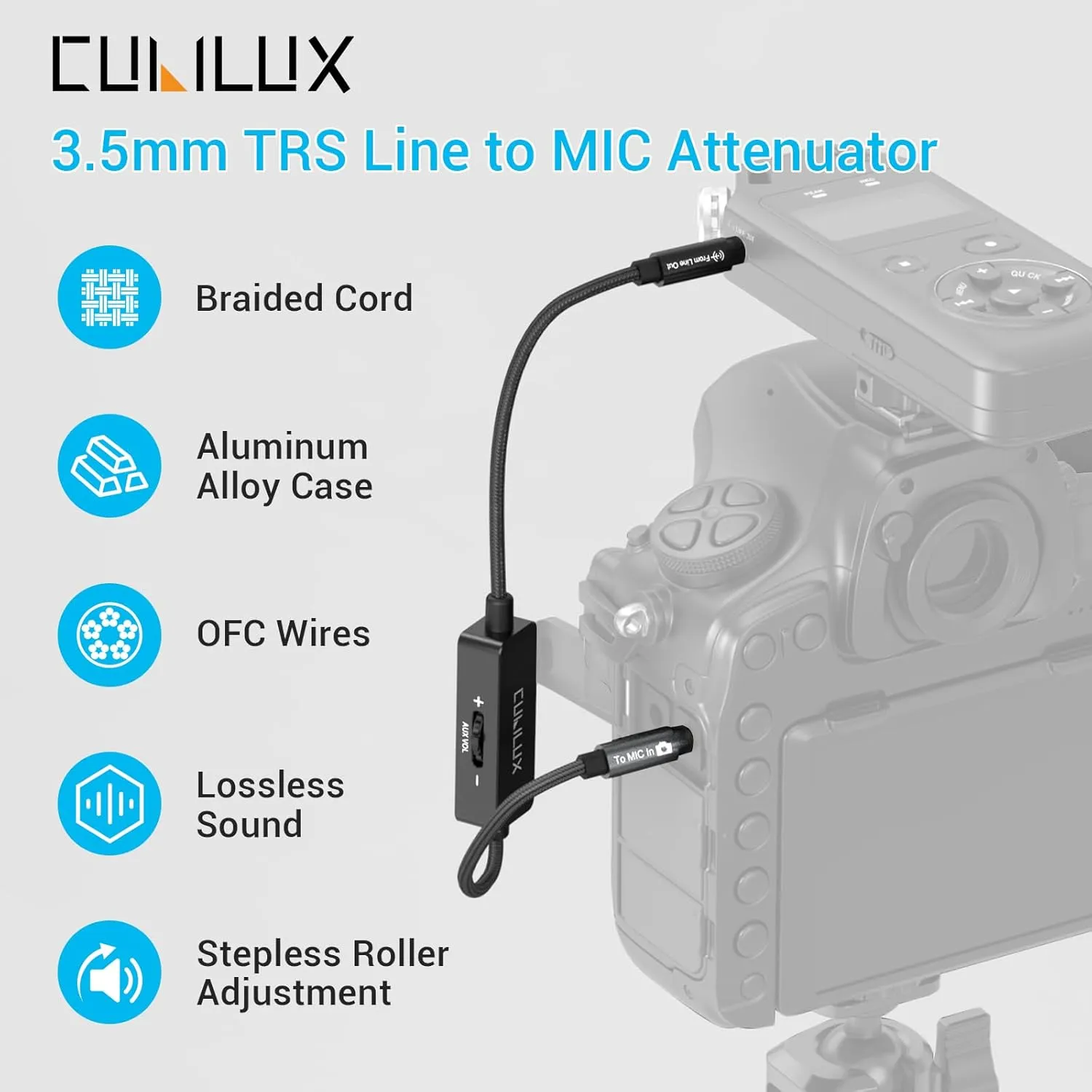 Cubilux MLC-3 USB C Dual Lavalier Microphones with 3.5mm Jack, Type C Double Lapel MIC Compatible with iPad, Google Pixel, 10 FT
