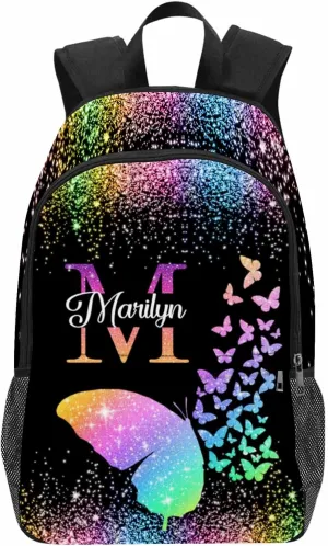 Custom Kids Backpack & Lunch Box Set Personalized Name School Bags Bookbag Lunch Bag Back to School Gift for Boy Girl (Design 11)