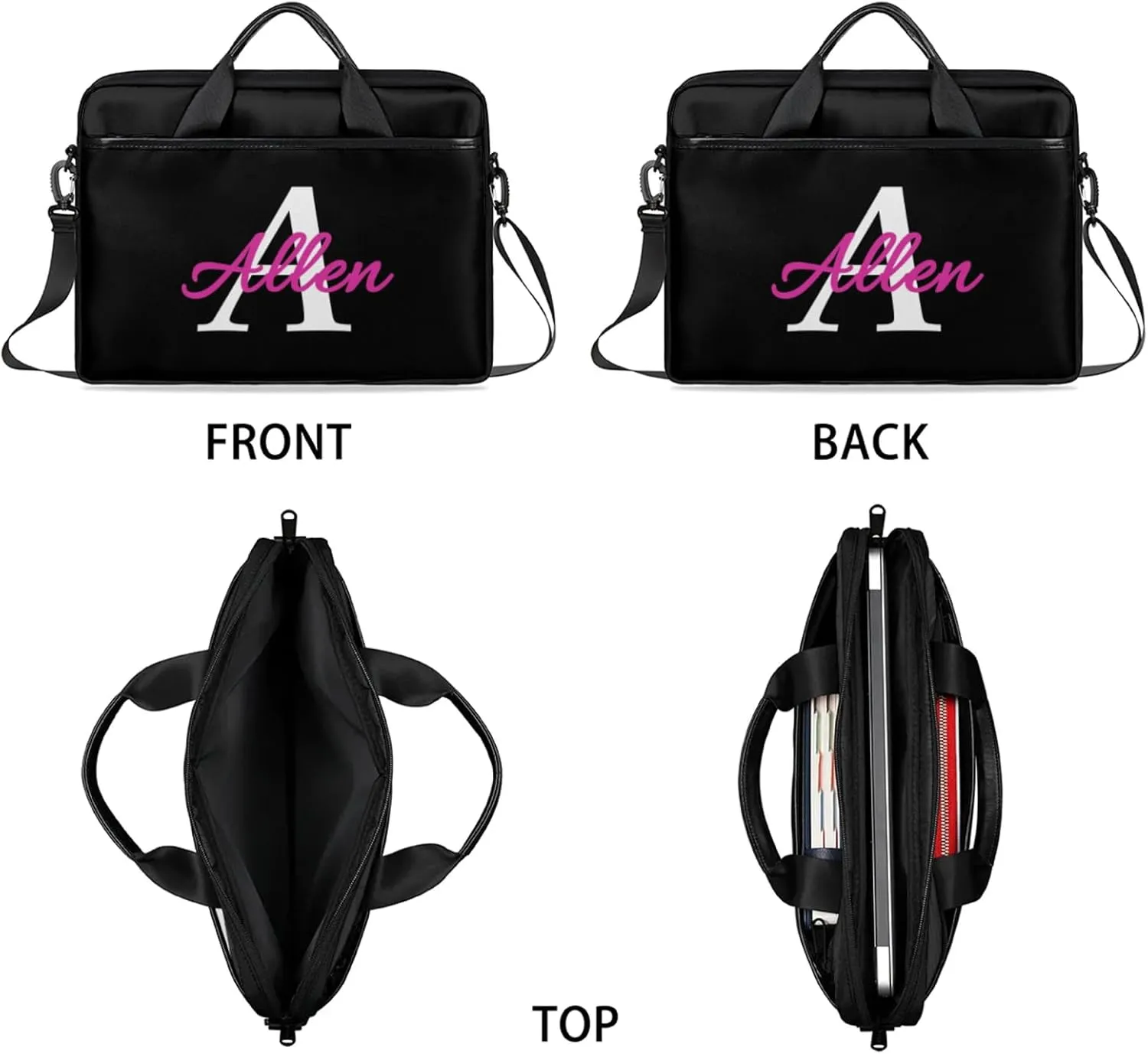 Custom Laptop Bag, Personalized Shoulder Bag for Laptop, Portable Computer Bag ，Gifts for Business Office