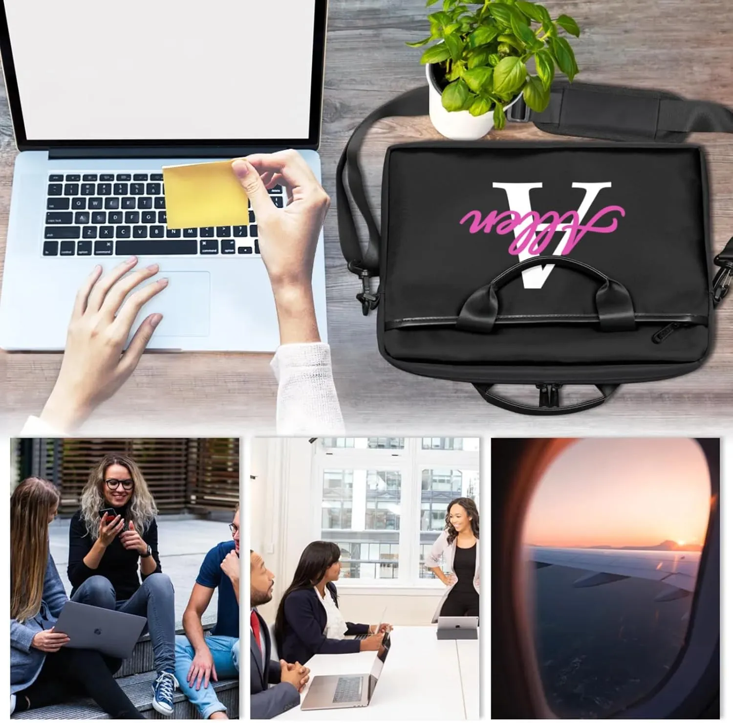 Custom Laptop Bag, Personalized Shoulder Bag for Laptop, Portable Computer Bag ，Gifts for Business Office