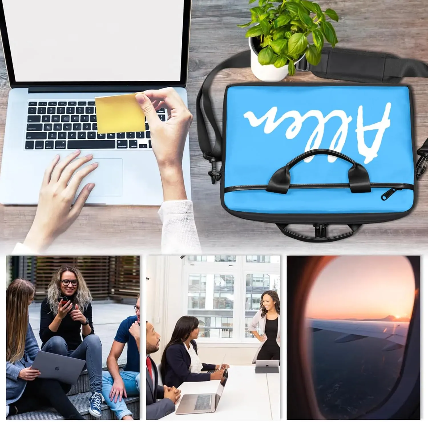 Custom Laptop Bag, Personalized Shoulder Bag for Laptop, Portable Computer Bag ，Gifts for Business Office