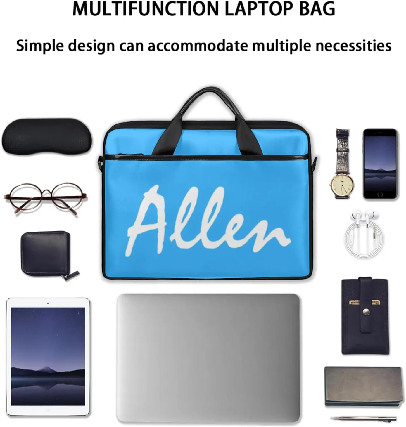 Custom Laptop Bag, Personalized Shoulder Bag for Laptop, Portable Computer Bag ，Gifts for Business Office