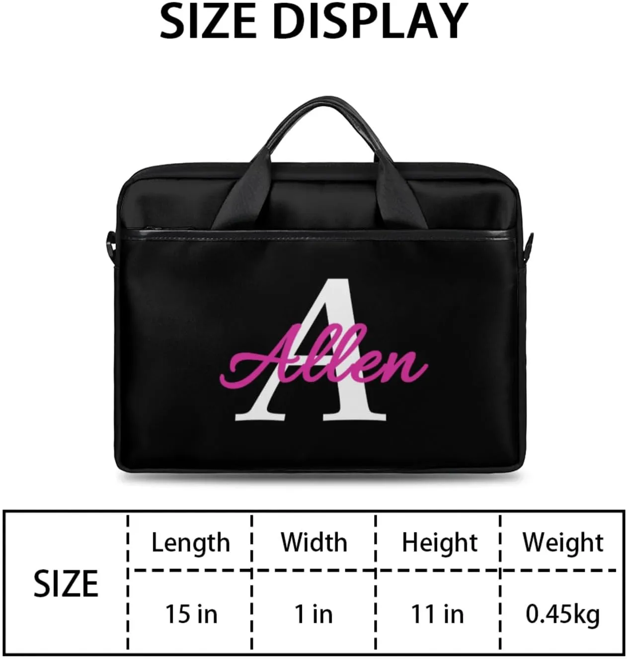 Custom Laptop Bag, Personalized Shoulder Bag for Laptop, Portable Computer Bag ，Gifts for Business Office