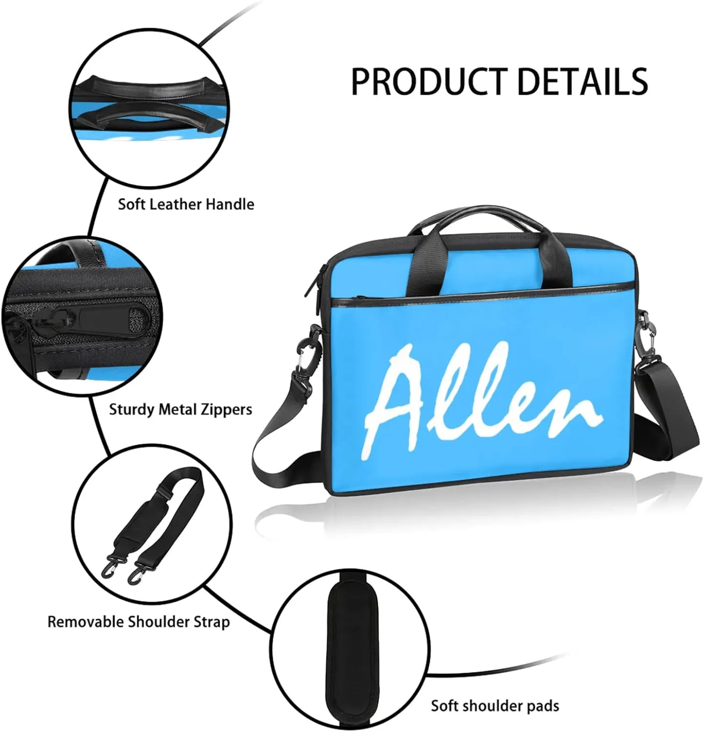 Custom Laptop Bag, Personalized Shoulder Bag for Laptop, Portable Computer Bag ，Gifts for Business Office
