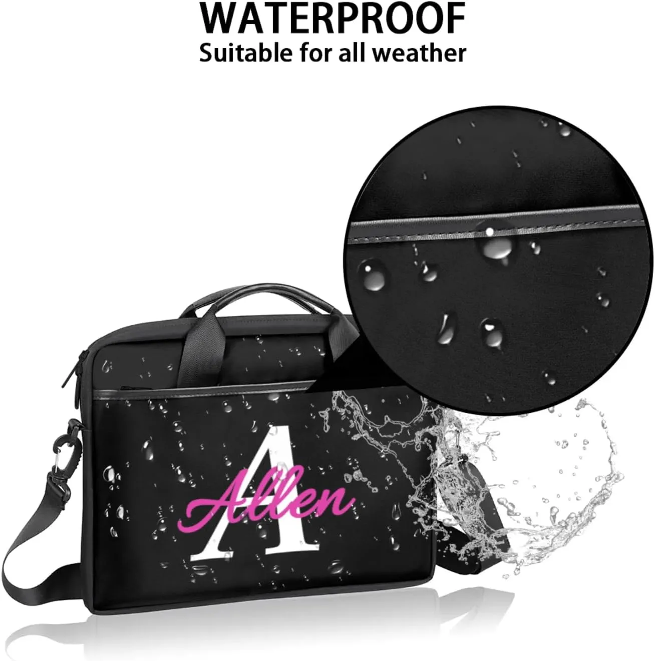 Custom Laptop Bag, Personalized Shoulder Bag for Laptop, Portable Computer Bag ，Gifts for Business Office