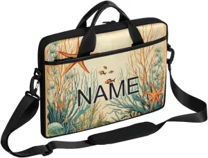 Custom Laptop Bag with Name Personalized 15 Inch Shoulder Computer Bag