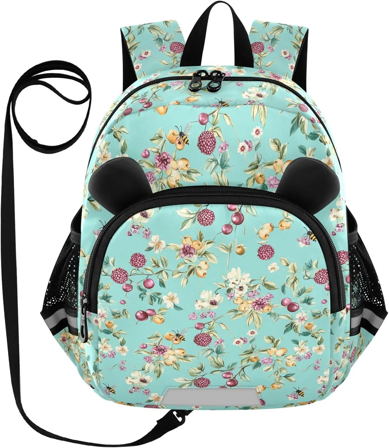 Cute Ears Kids Backpack Leash Little Girls Anti-Lost Personalized Daycare Diaper Bag with Reflective Strip Cute Cartoon Animal Bear Sweet 61-70 Fruit Turquoise mochila escolar para ni?a