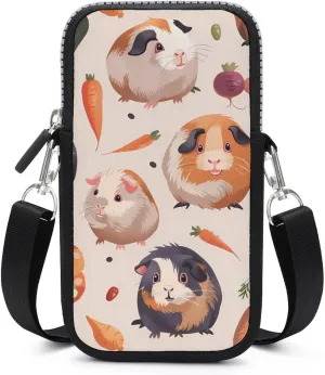Cute Guinea Pigs Crossbody Bag for Women Men Phone Purses Shoulder Bag Handbag