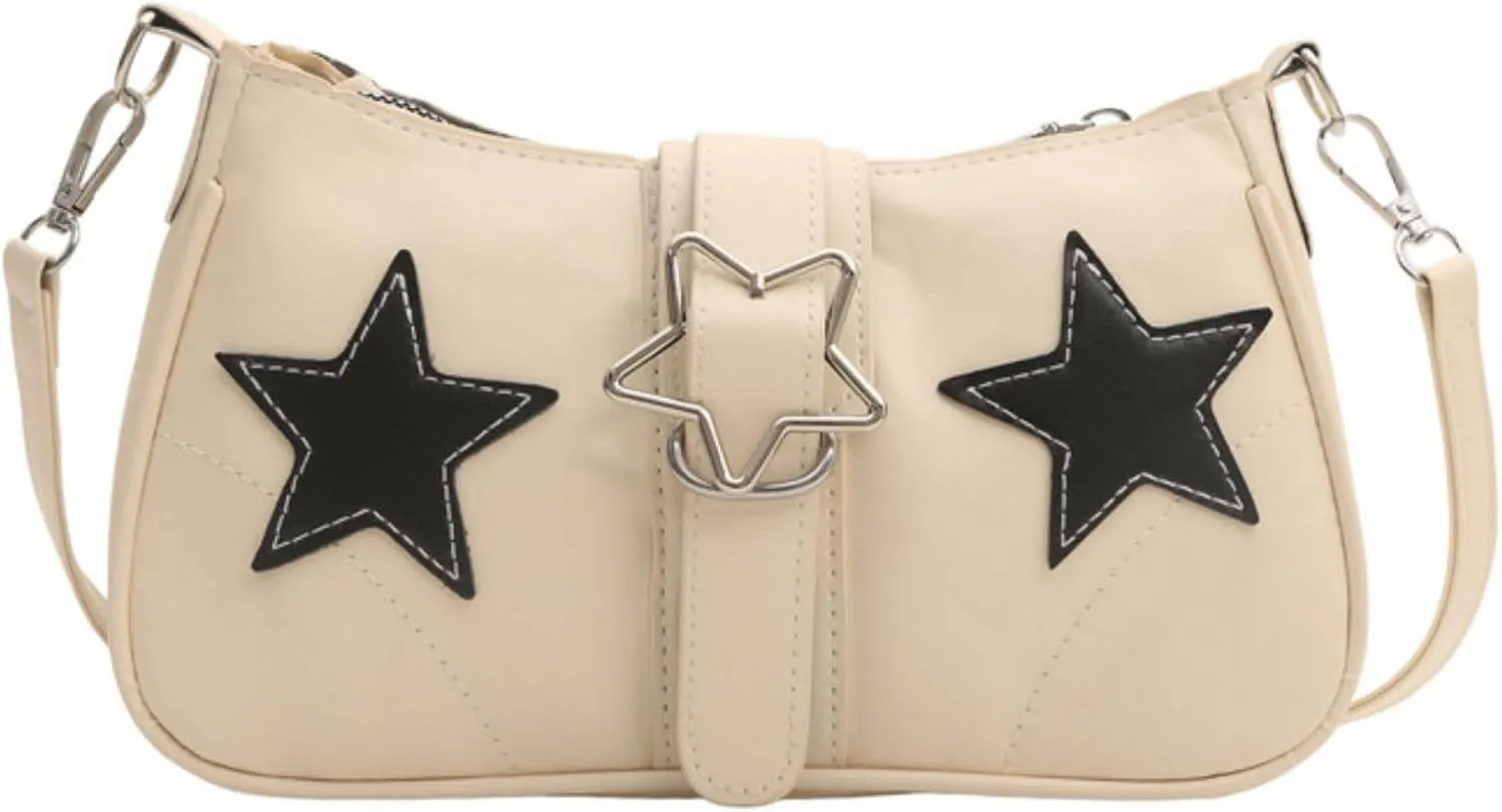 Cute Y2K Handbag Purse, Aesthetic Star Shoulder Bag for Women Trendy