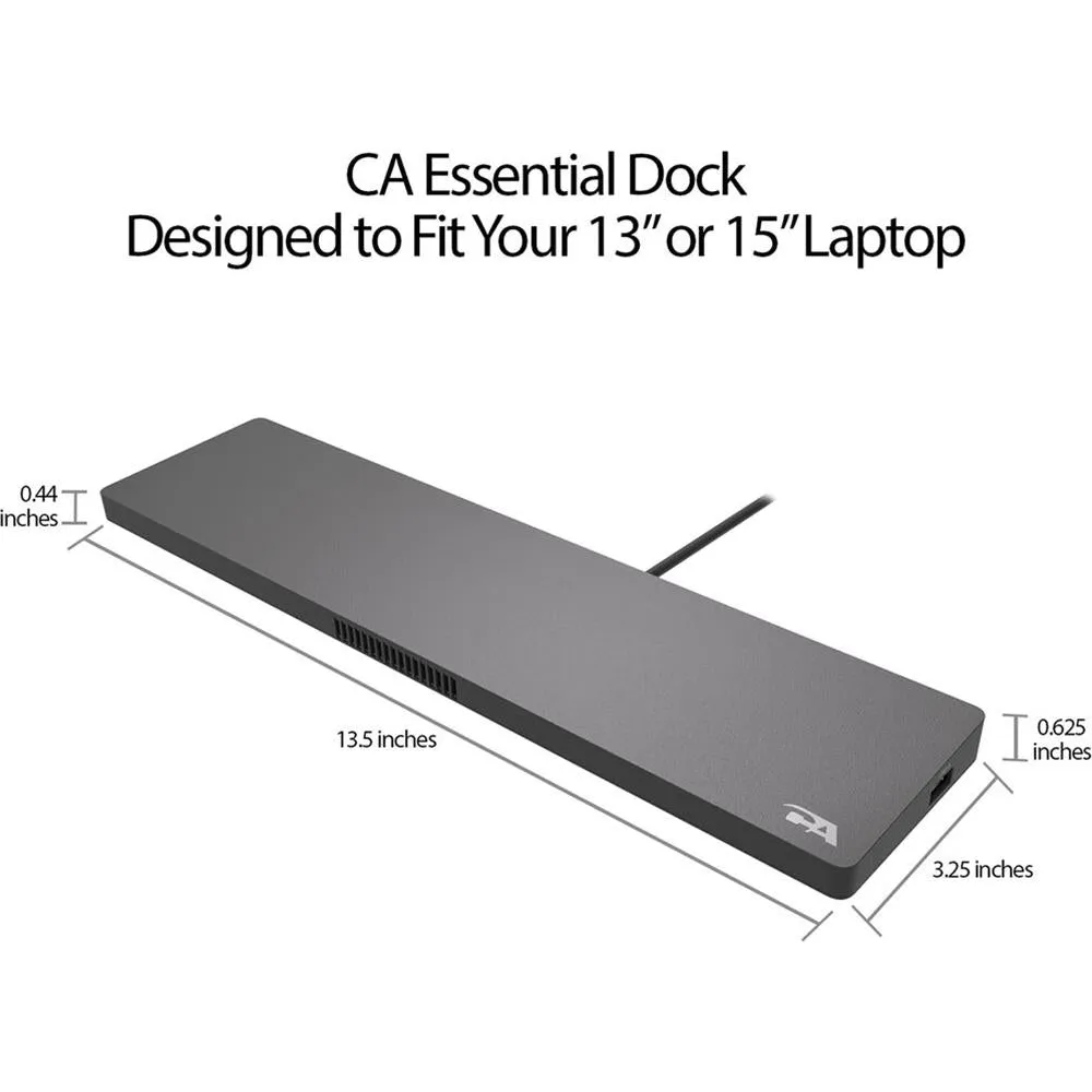 Cyber Acoustics USB-C Universal Essential Docking Station - DS-2000