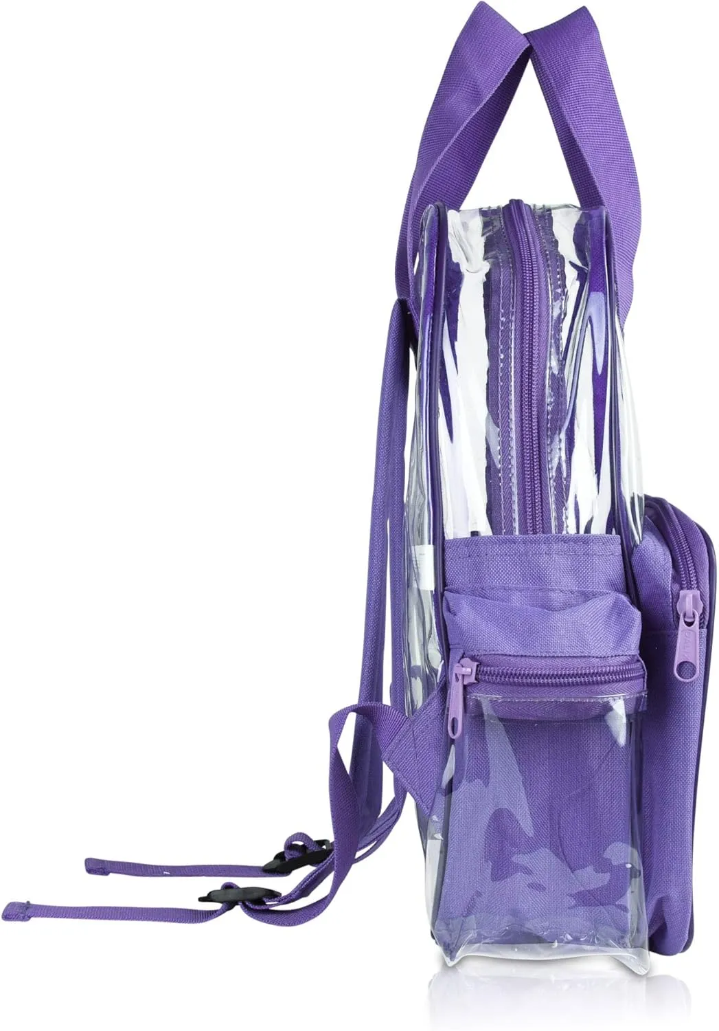 DALIX Small Clear Backpack Bag in Purple