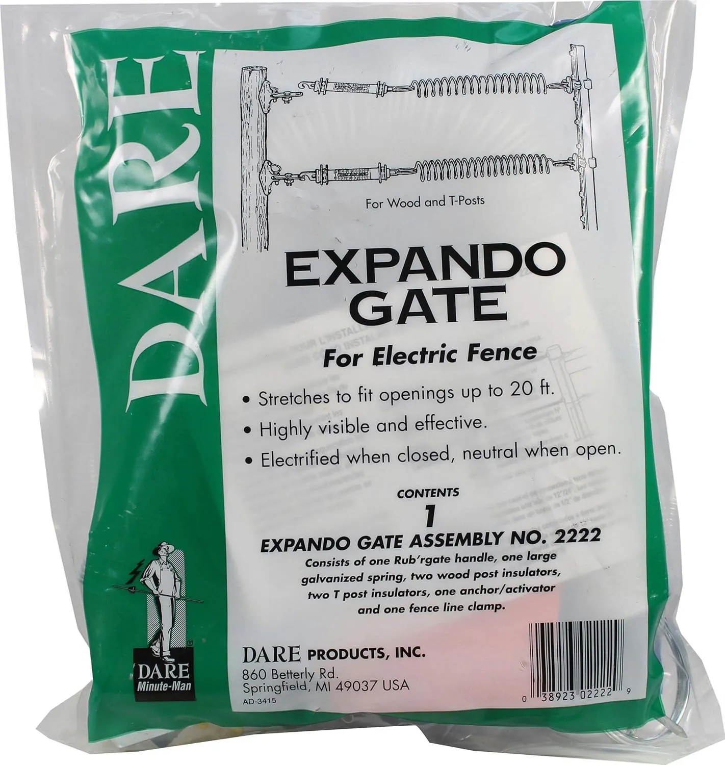 Dare Prod. 2222 Slinky Gate - Insulated Spring Gate Handles
