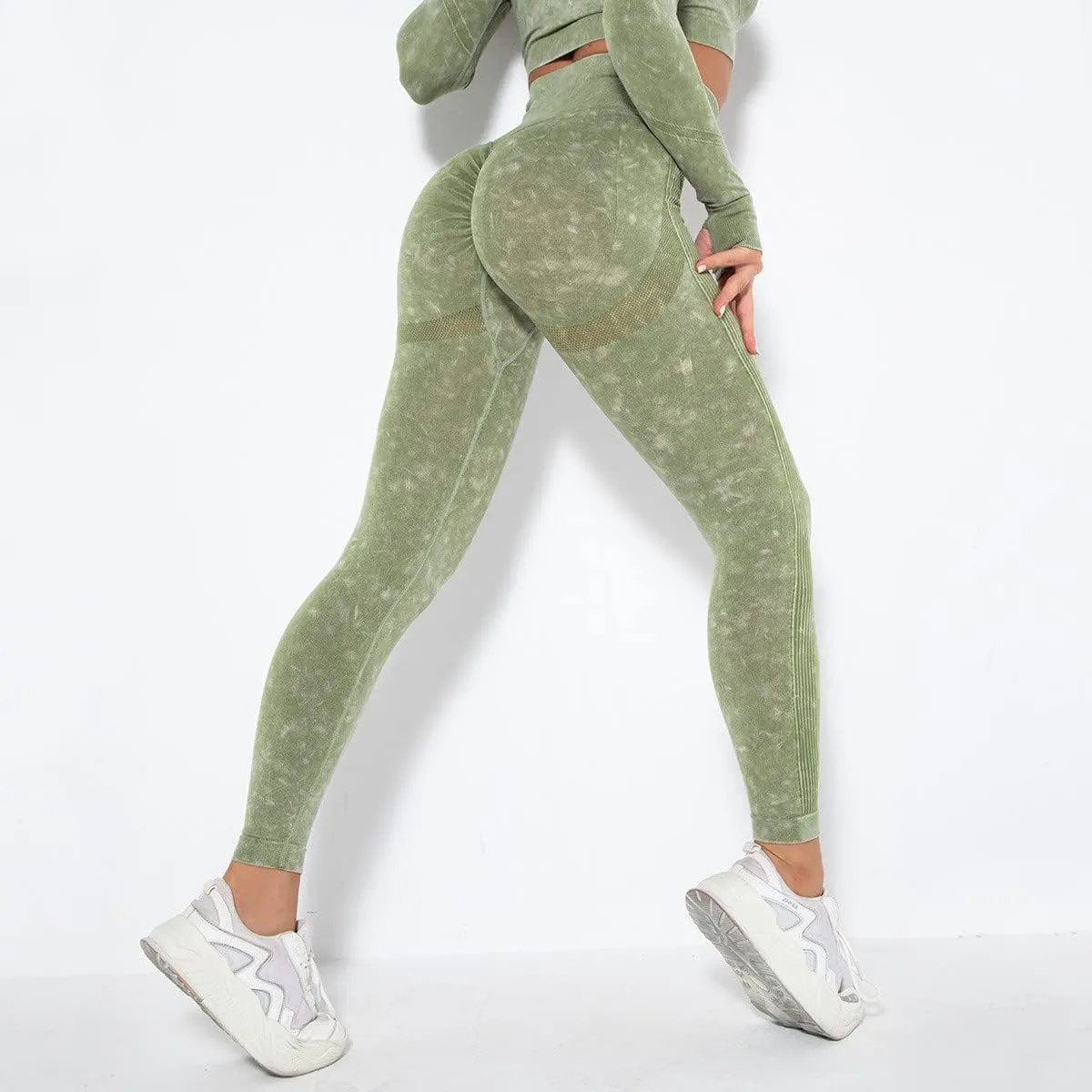DASAYO Leggings for Women Ultra High Waisted Hip Lifting Tummy Control Workout Pant Side Strip Design Yoga Pants
