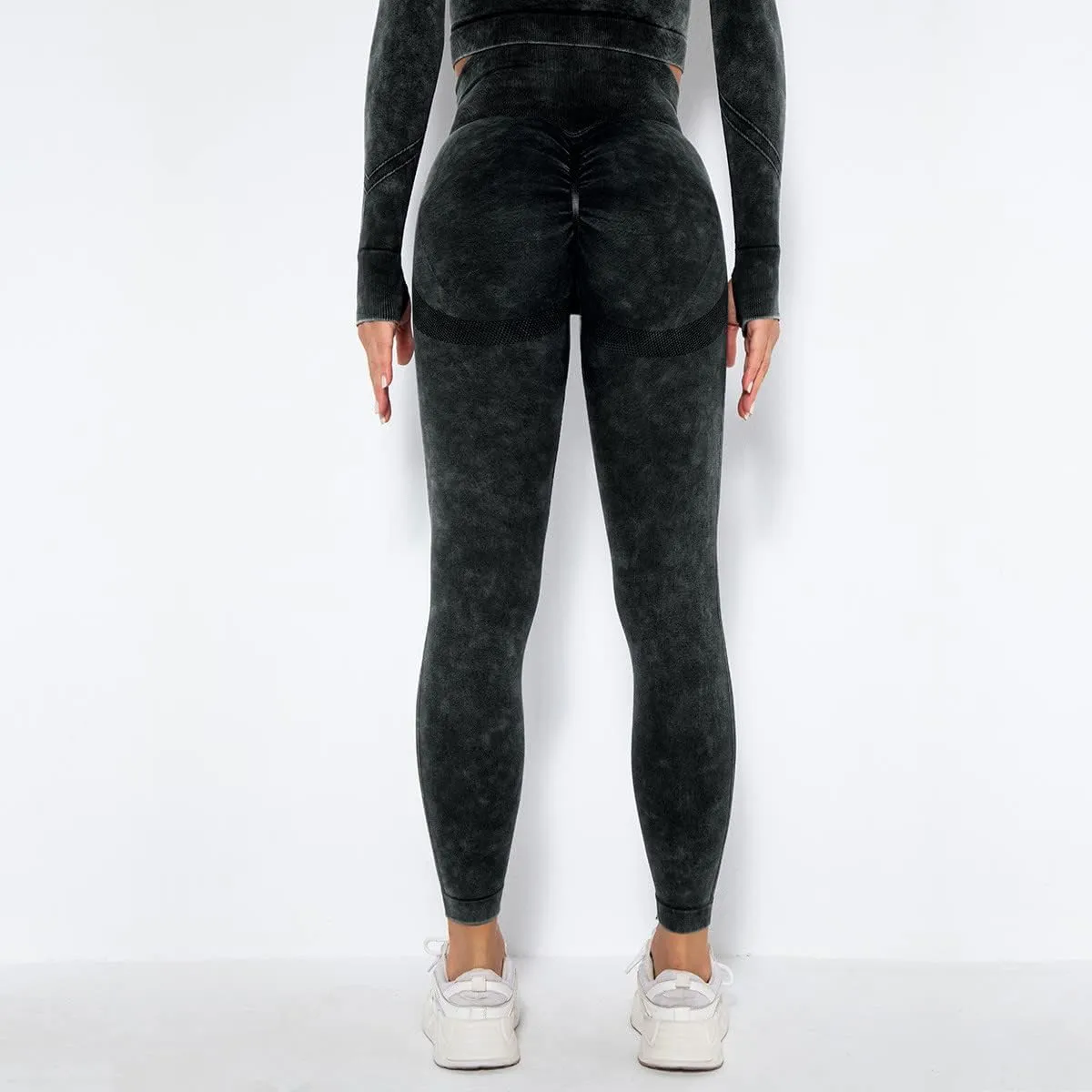 DASAYO Leggings for Women Ultra High Waisted Hip Lifting Tummy Control Workout Pant Side Strip Design Yoga Pants