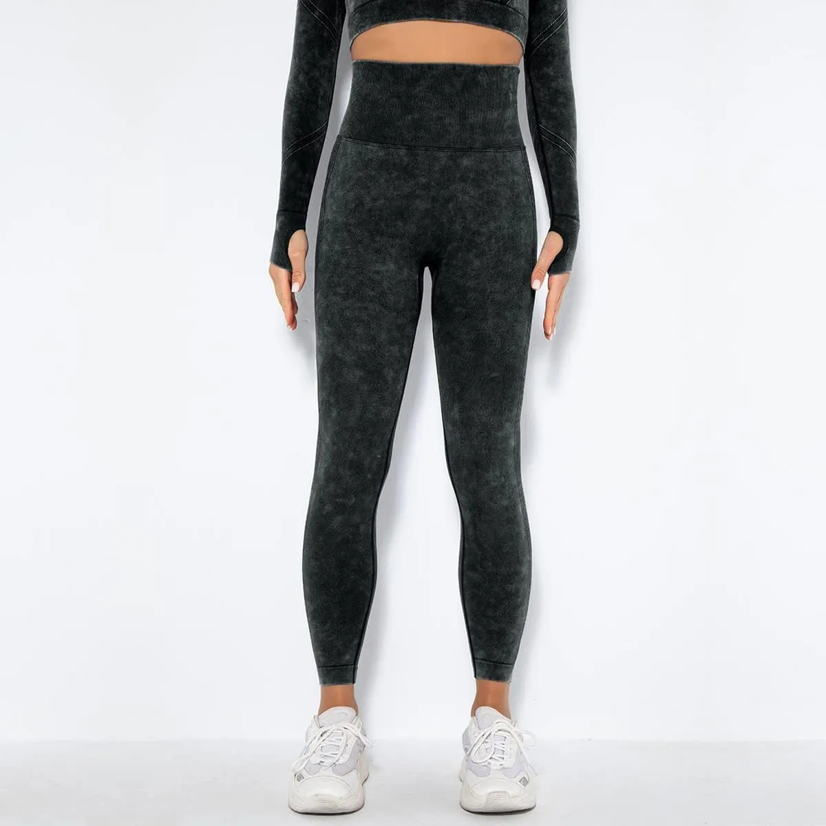 DASAYO Leggings for Women Ultra High Waisted Hip Lifting Tummy Control Workout Pant Side Strip Design Yoga Pants